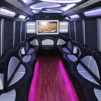 elegant party bus interior